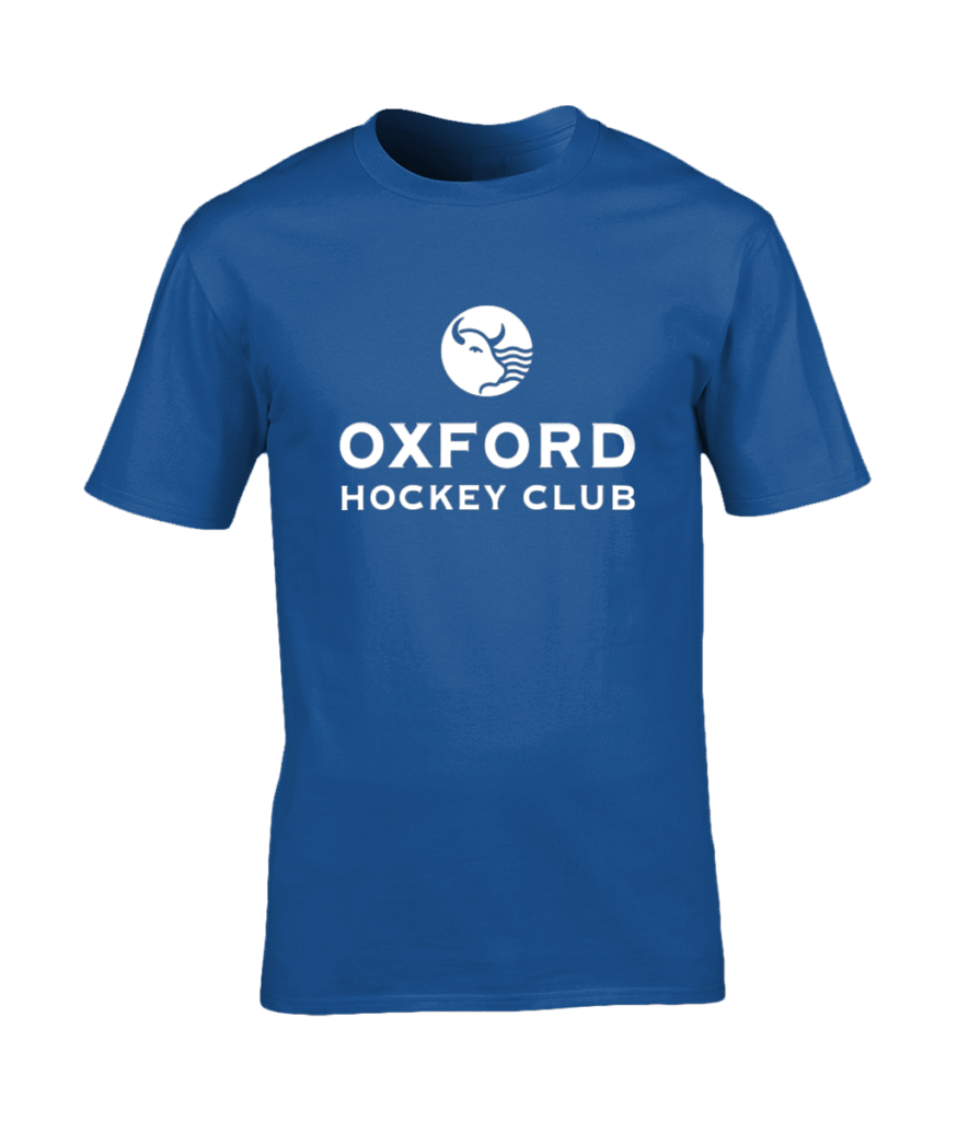 Oxford Hockey Club: White-Logo Cotton T-Shirt